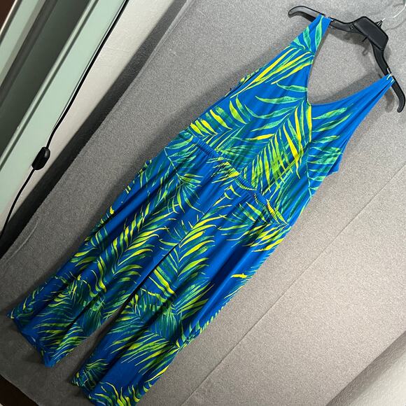 AmberNoon II Petite UPF 50 Cropped Painted Ju Sapphire Palm Petite 1X - Picture 15 of 16